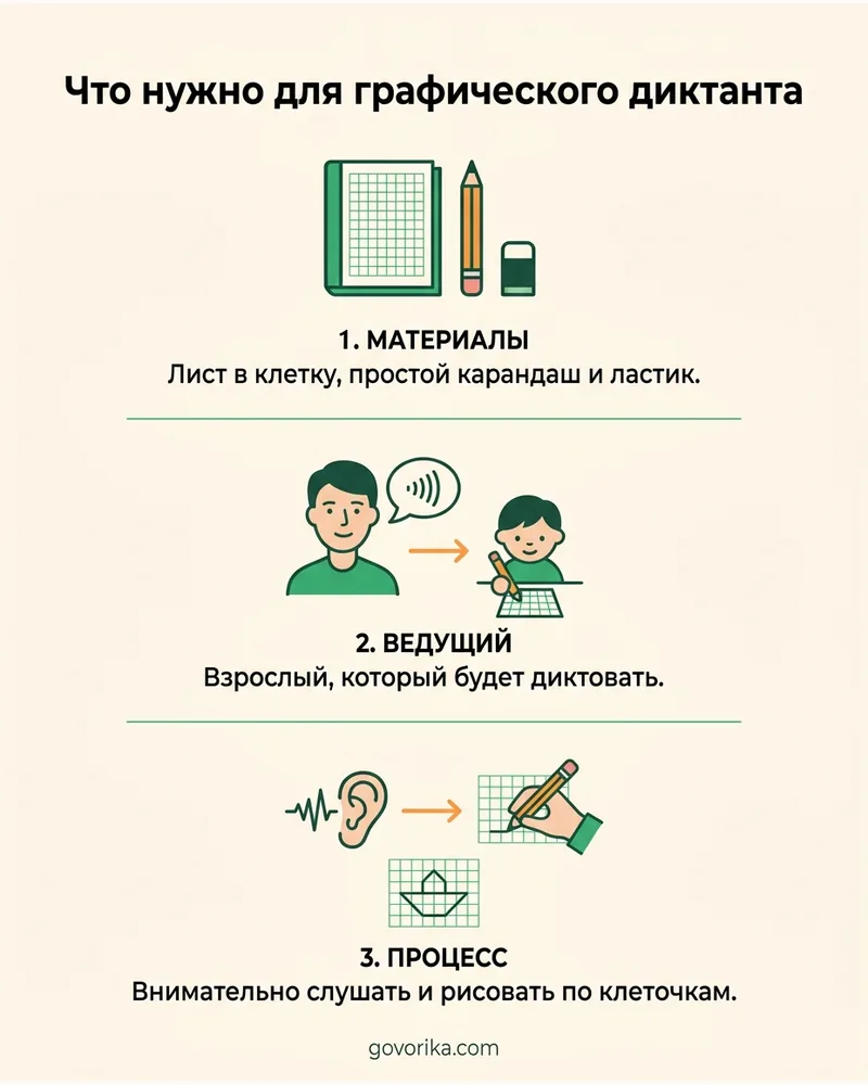 Что нужно для графического диктанта — инфографика