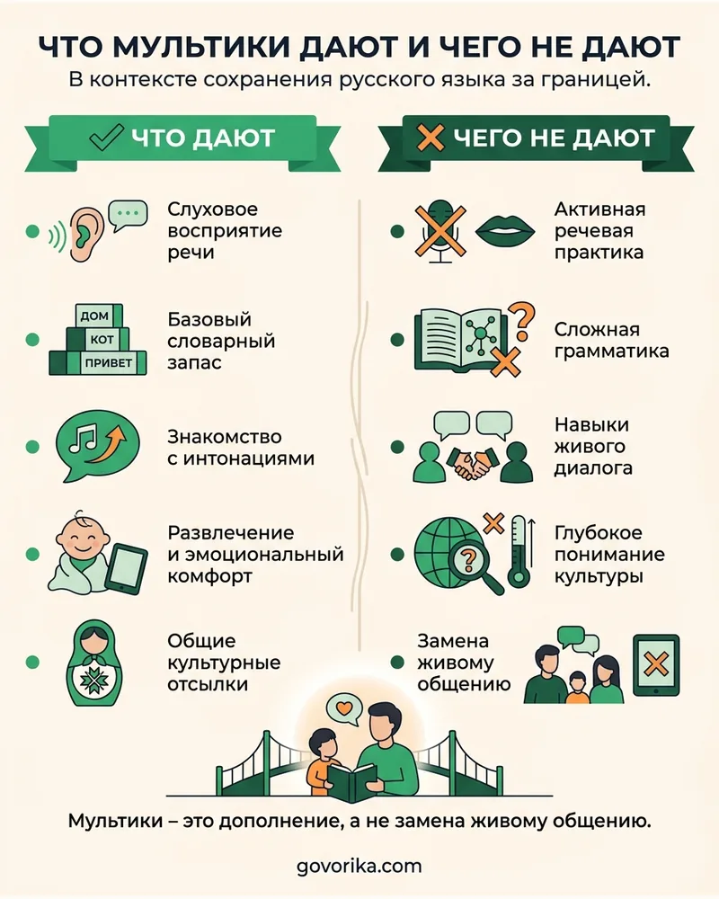 Что мультики дают и чего не дают — инфографика