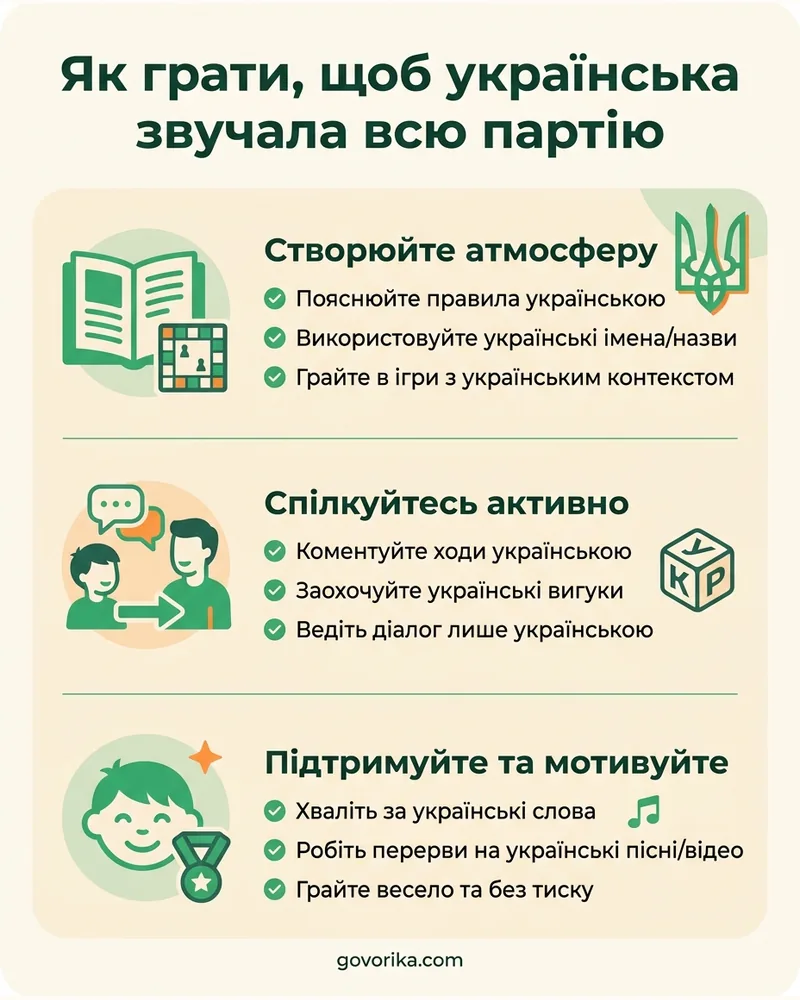 Як грати, щоб українська звучала всю партію — інфографіка
