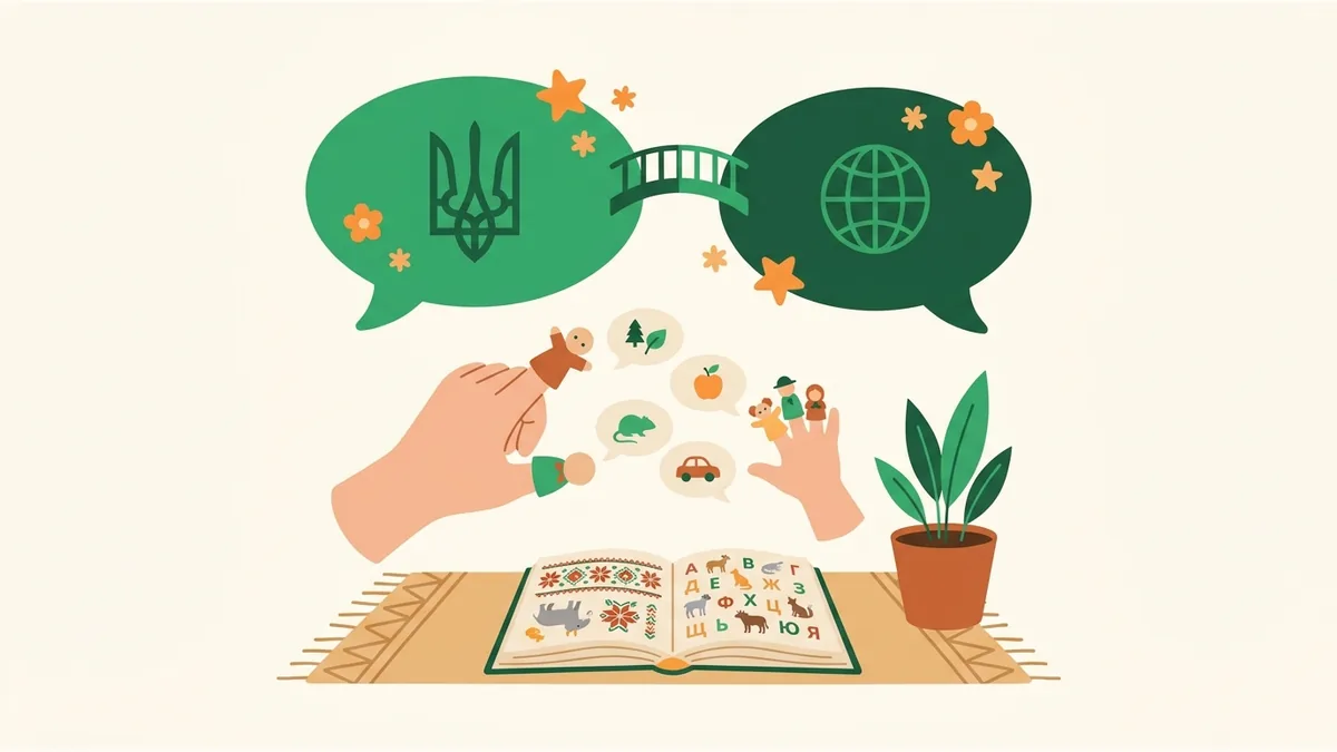 Пальчикові ігри українською для малят за кордоном: перші слова