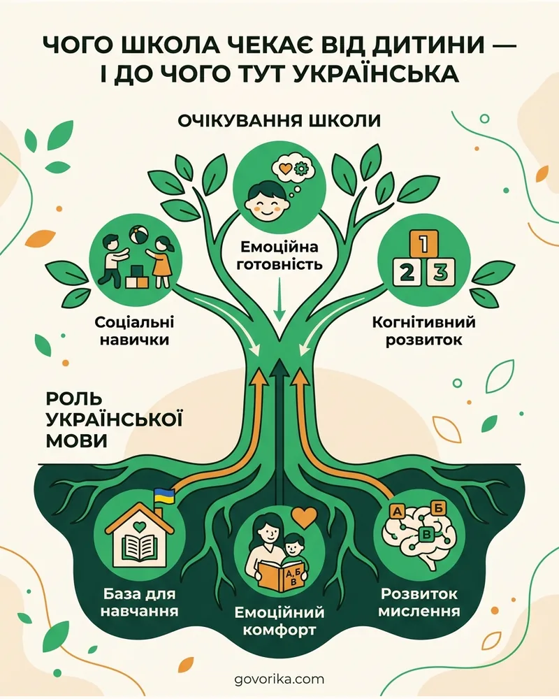 Чого школа чекає від дитини — і до чого тут українська — інфографіка