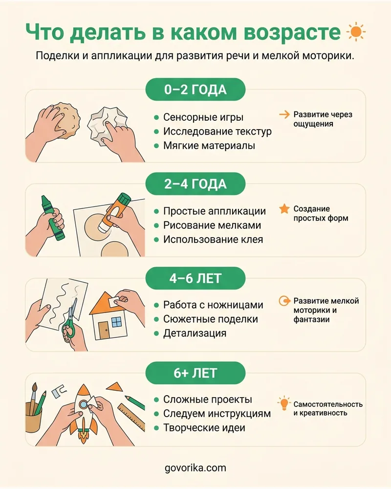 Что делать в каком возрасте — инфографика