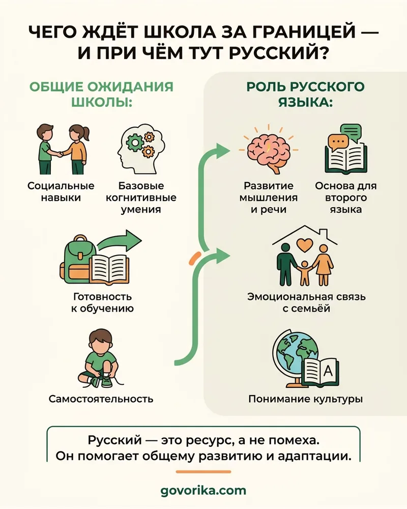 Чего школа ждёт от ребёнка — и при чём тут русский — инфографика