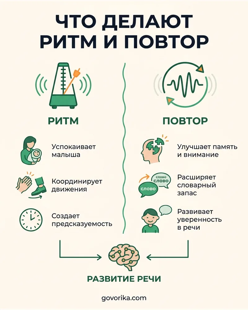 Что делают ритм и повтор — инфографика