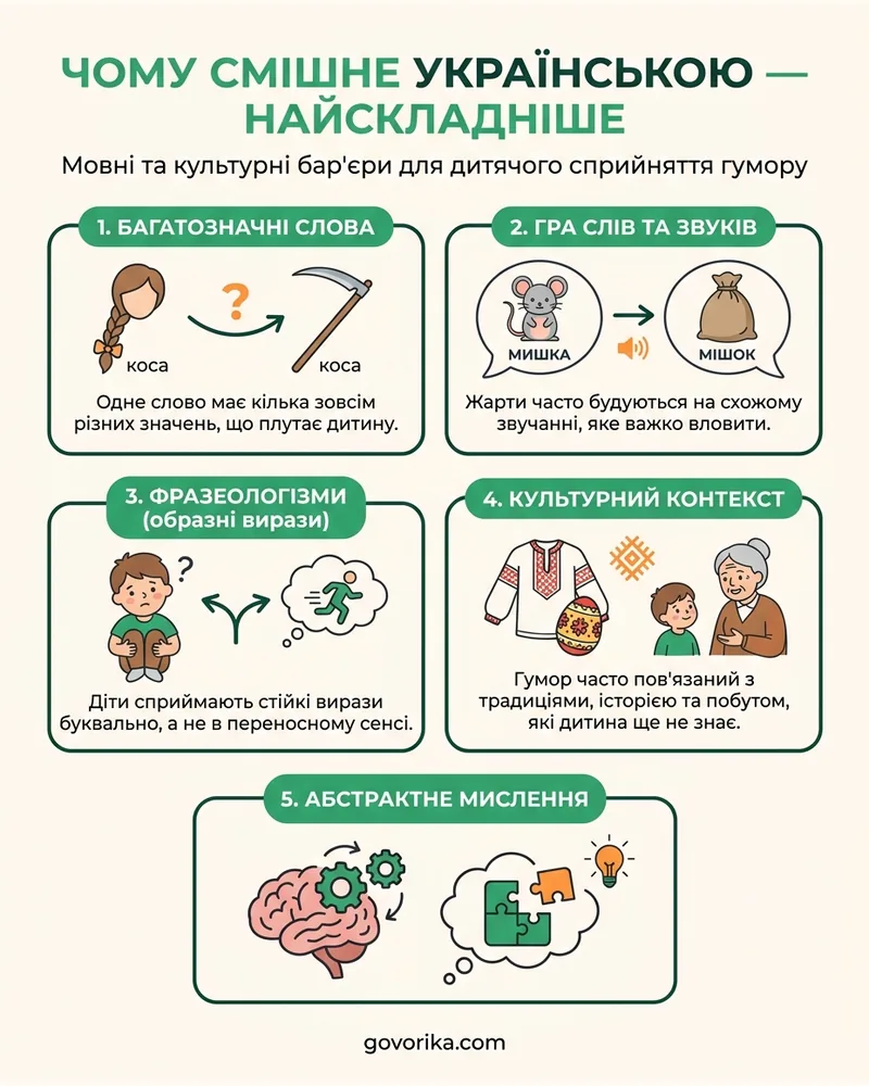 Чому смішне українською — найскладніше — інфографіка