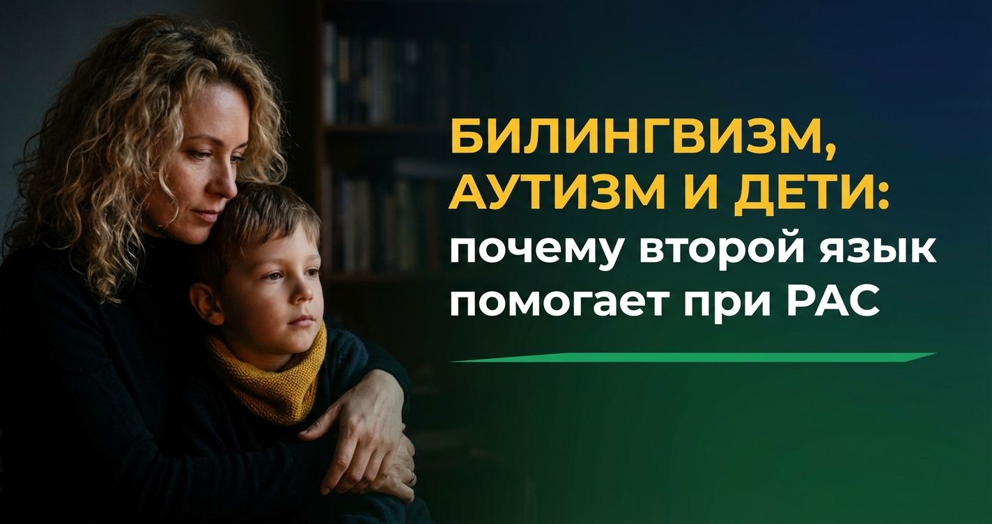Cover: Билингвизм, аутизм и дети: почему второй язык помогает при РАС