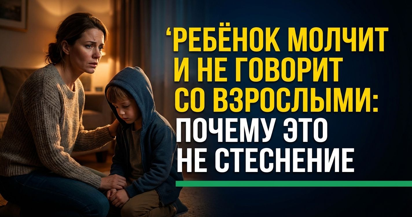 Cover: Ребёнок молчит и не говорит со взрослыми: почему это не стеснение