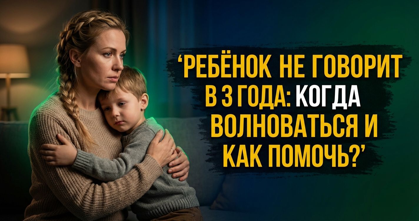 Cover: Ребёнок не говорит в 3 года: когда волноваться и как помочь?