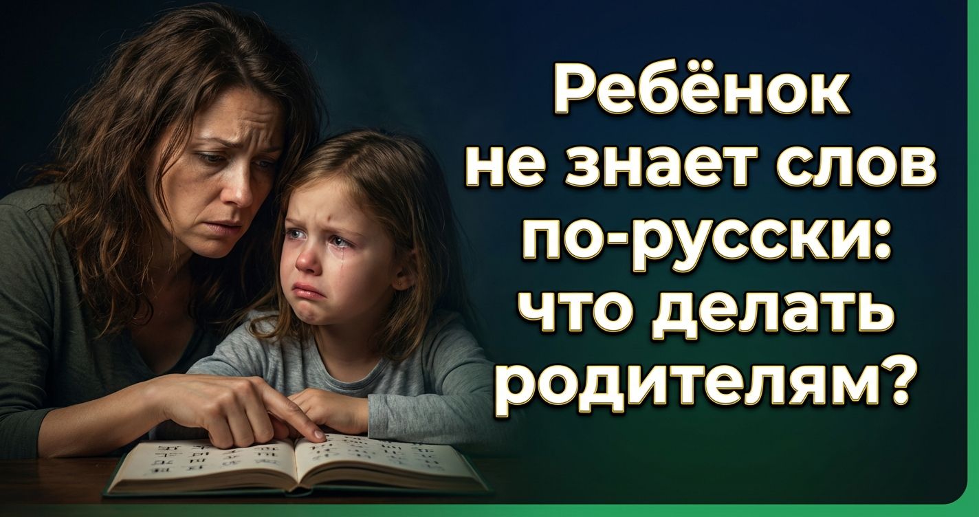 Cover: Ребёнок не знает слов по-русски: что делать родителям?