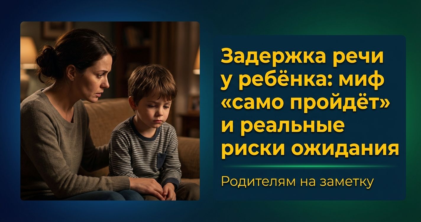 Cover: Задержка речи у ребёнка: миф «само пройдёт» и реальные риски ожидания