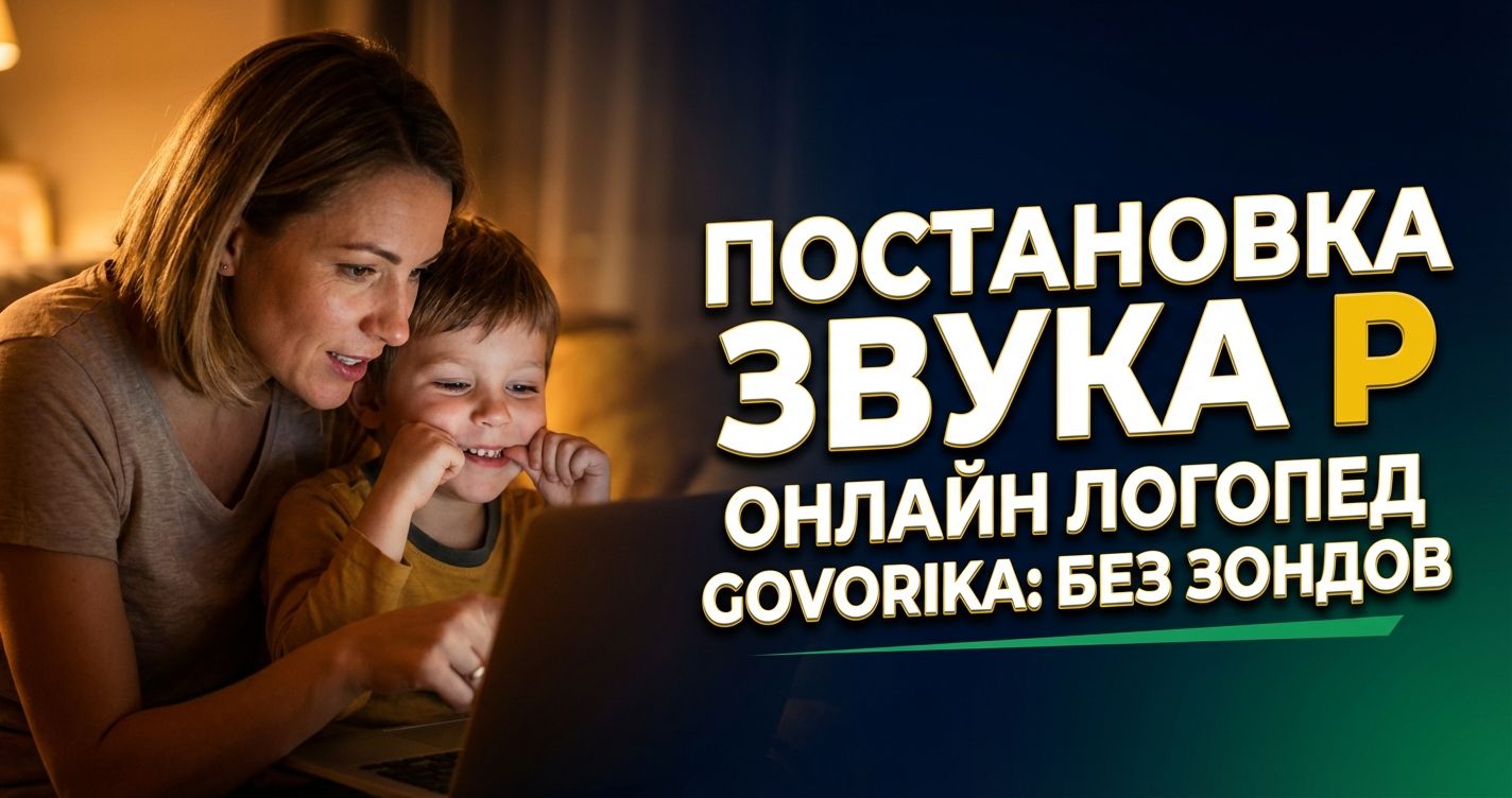 Cover: Постановка звука Р онлайн логопед GOVORIKA: без зондов