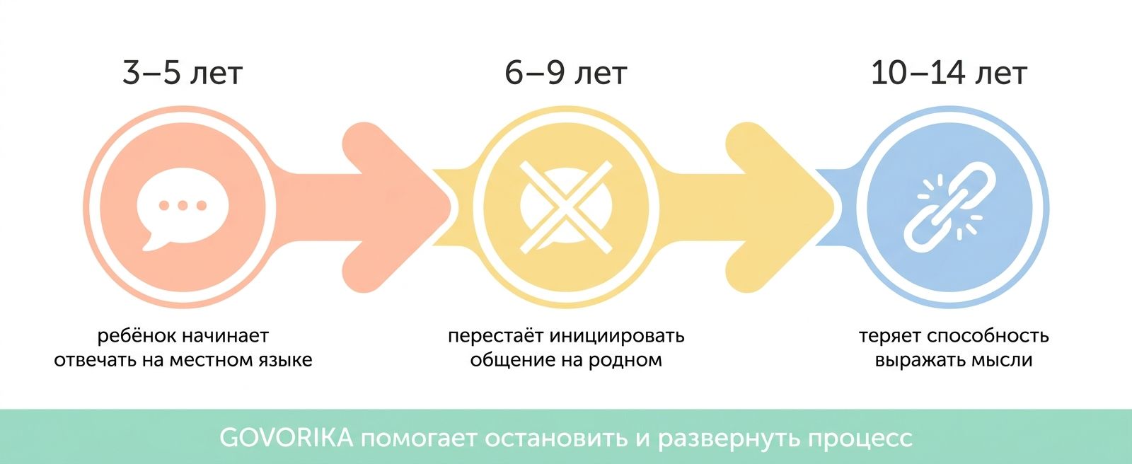 Этапы потери родного языка у детей-билингвов