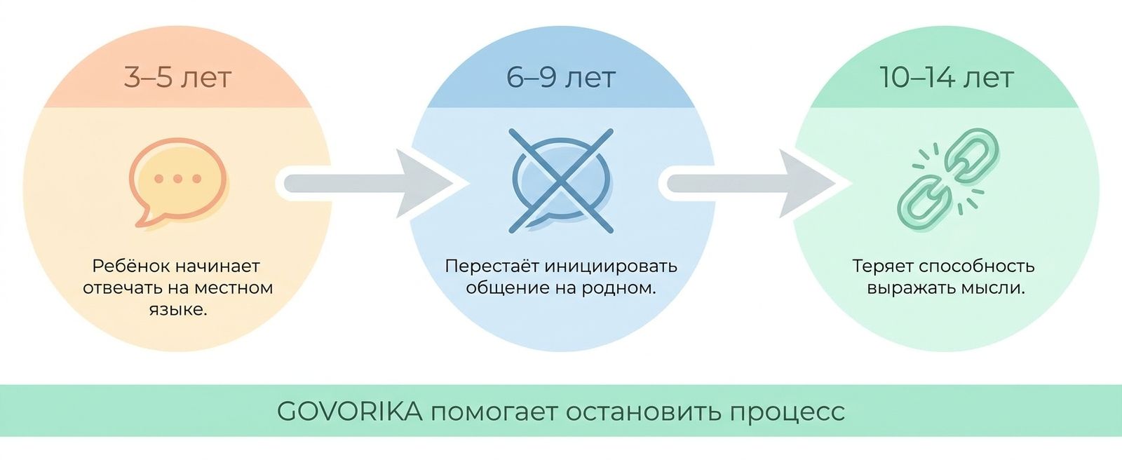 Этапы потери родного языка у детей-билингвов